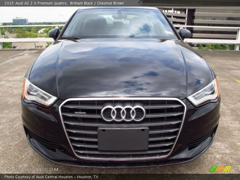Brilliant Black / Chestnut Brown 2015 Audi A3 2.0 Premium quattro