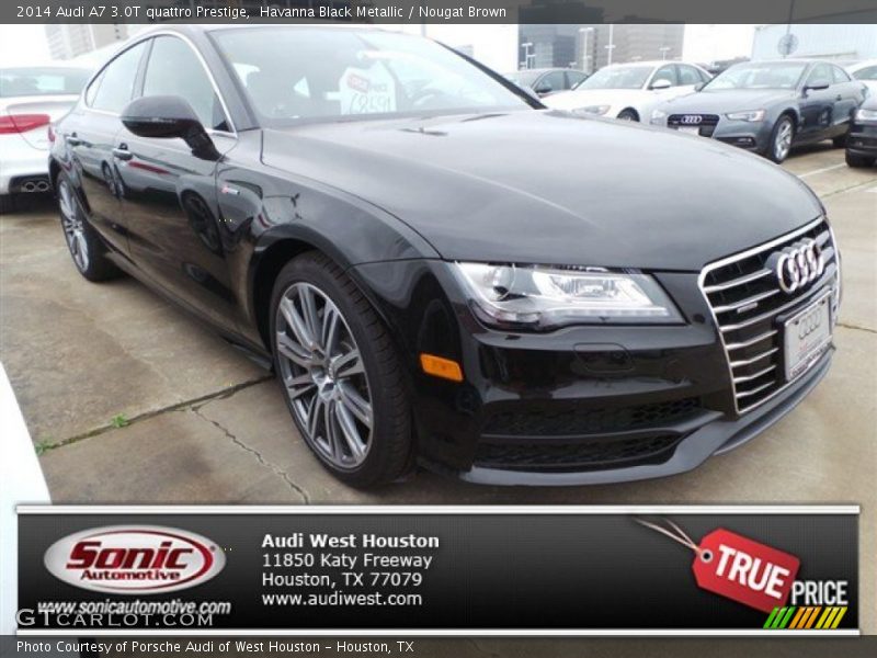 Havanna Black Metallic / Nougat Brown 2014 Audi A7 3.0T quattro Prestige