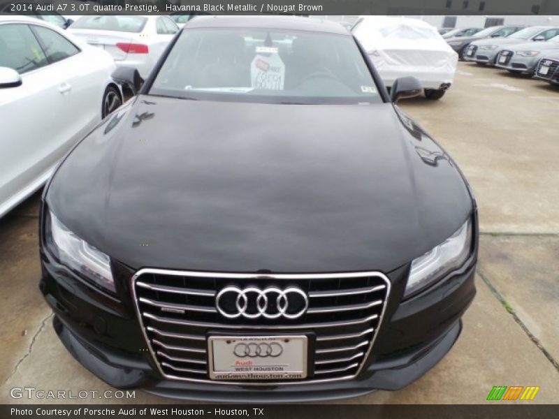 Havanna Black Metallic / Nougat Brown 2014 Audi A7 3.0T quattro Prestige