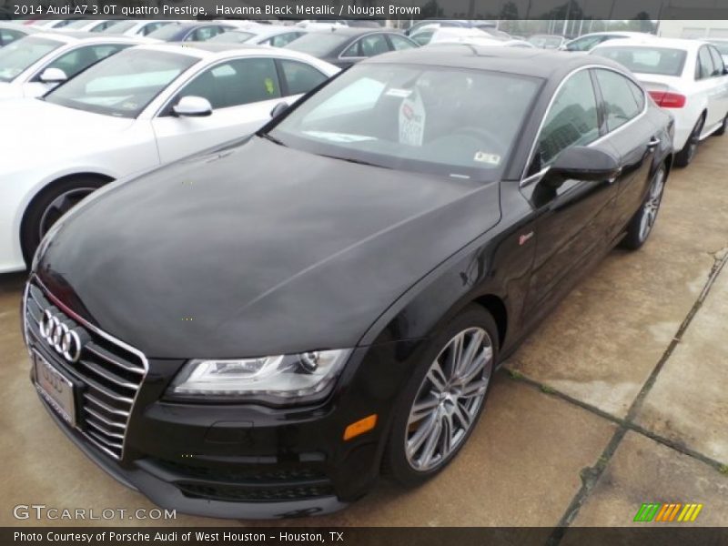 Havanna Black Metallic / Nougat Brown 2014 Audi A7 3.0T quattro Prestige