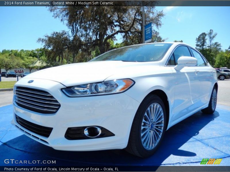 Oxford White / Medium Soft Ceramic 2014 Ford Fusion Titanium