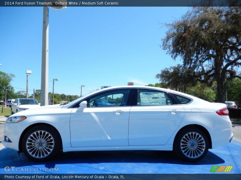 Oxford White / Medium Soft Ceramic 2014 Ford Fusion Titanium