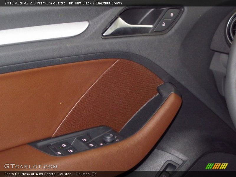 Brilliant Black / Chestnut Brown 2015 Audi A3 2.0 Premium quattro