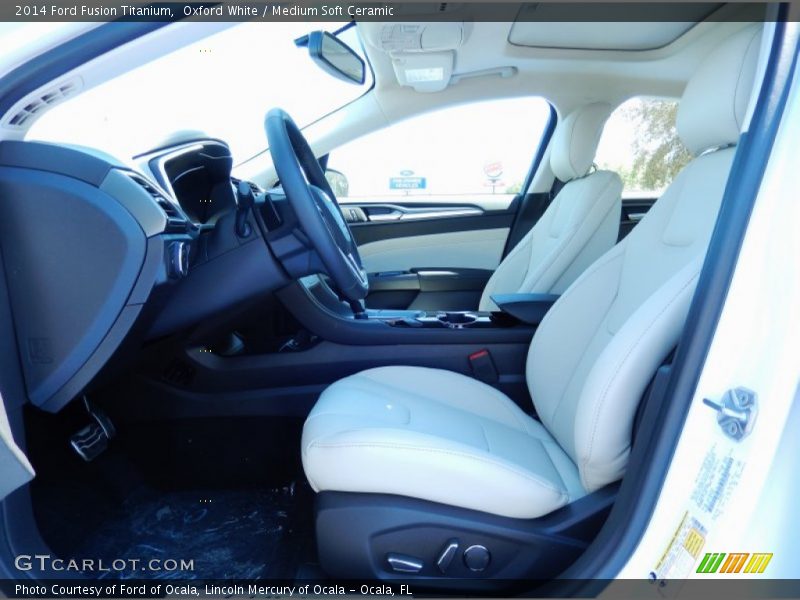 Oxford White / Medium Soft Ceramic 2014 Ford Fusion Titanium