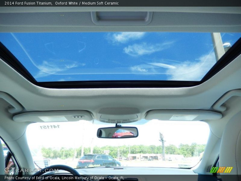 Oxford White / Medium Soft Ceramic 2014 Ford Fusion Titanium