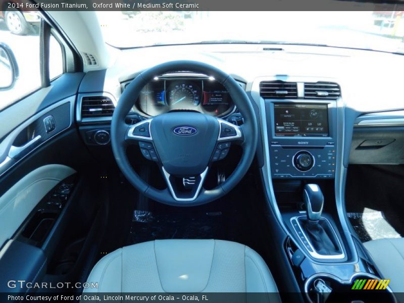 Oxford White / Medium Soft Ceramic 2014 Ford Fusion Titanium