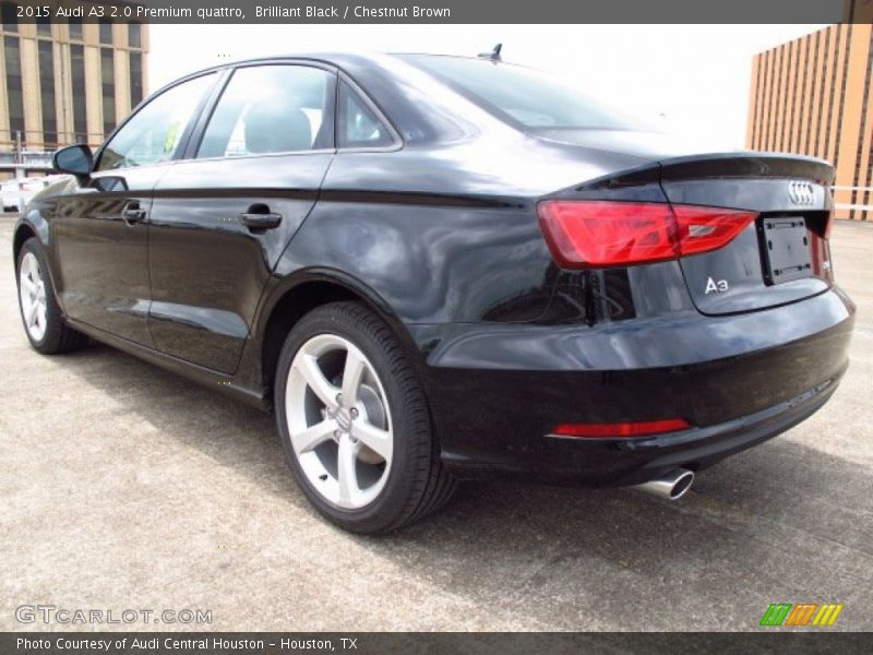 Brilliant Black / Chestnut Brown 2015 Audi A3 2.0 Premium quattro