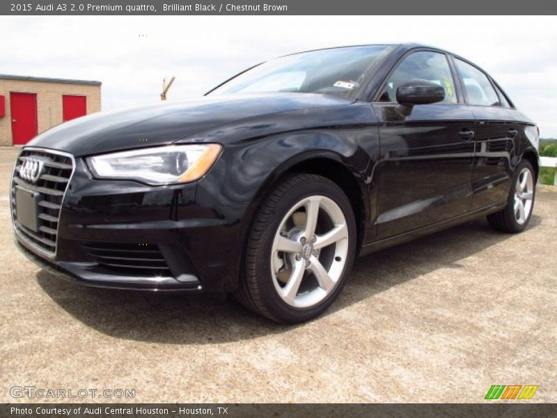 Brilliant Black / Chestnut Brown 2015 Audi A3 2.0 Premium quattro