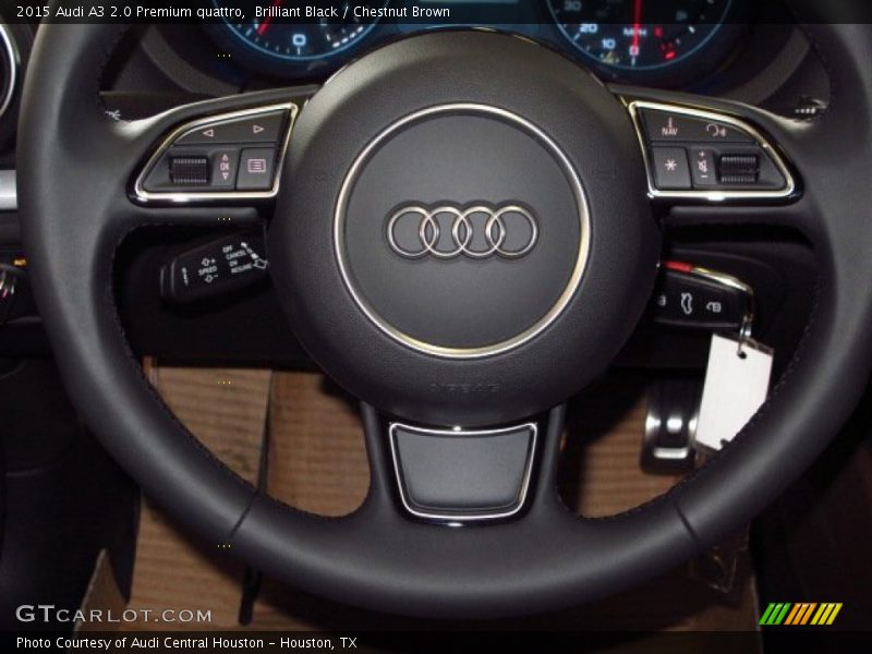 Brilliant Black / Chestnut Brown 2015 Audi A3 2.0 Premium quattro