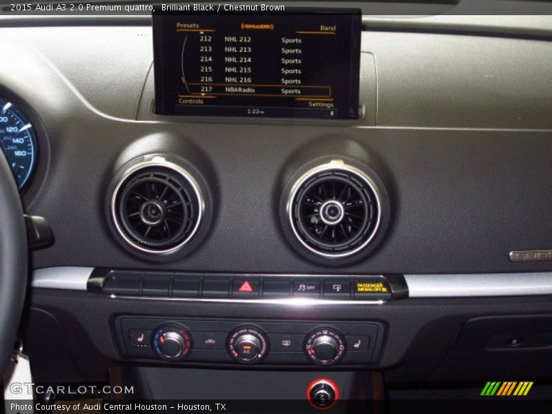 Brilliant Black / Chestnut Brown 2015 Audi A3 2.0 Premium quattro