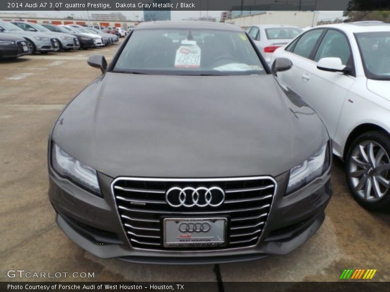 Dakota Gray Metallic / Black 2014 Audi A7 3.0T quattro Prestige