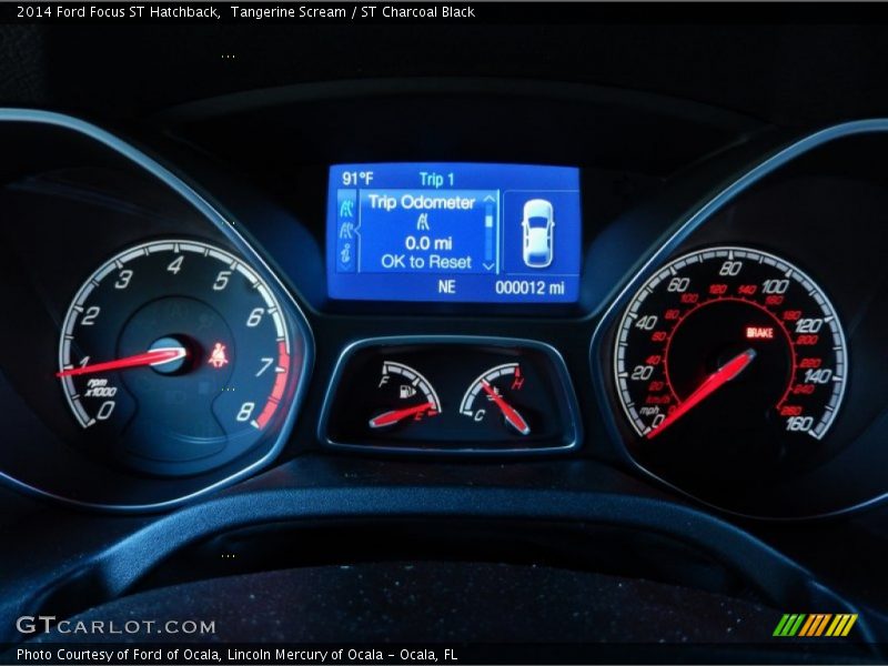 Tangerine Scream / ST Charcoal Black 2014 Ford Focus ST Hatchback