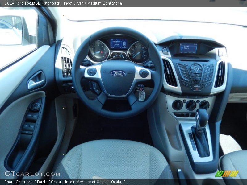 Ingot Silver / Medium Light Stone 2014 Ford Focus SE Hatchback
