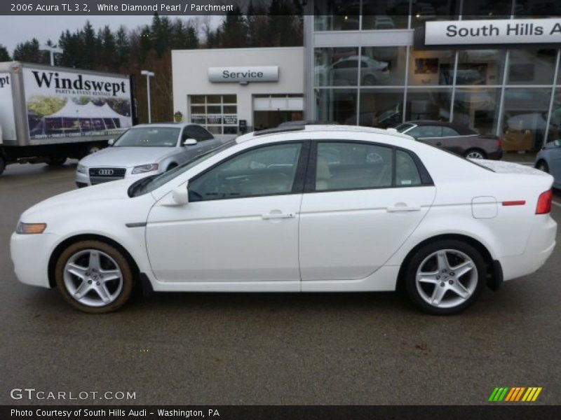 White Diamond Pearl / Parchment 2006 Acura TL 3.2