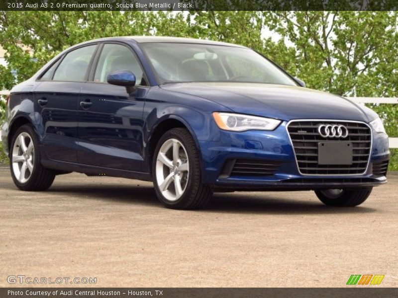 Scuba Blue Metallic / Black 2015 Audi A3 2.0 Premium quattro