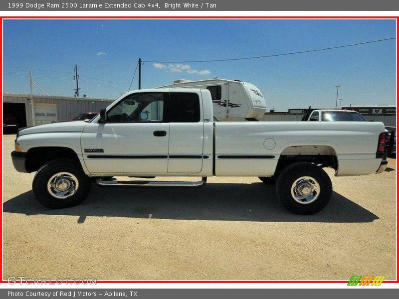 Bright White / Tan 1999 Dodge Ram 2500 Laramie Extended Cab 4x4