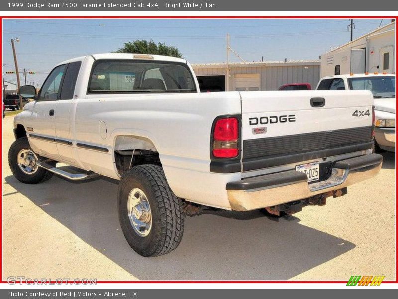 Bright White / Tan 1999 Dodge Ram 2500 Laramie Extended Cab 4x4