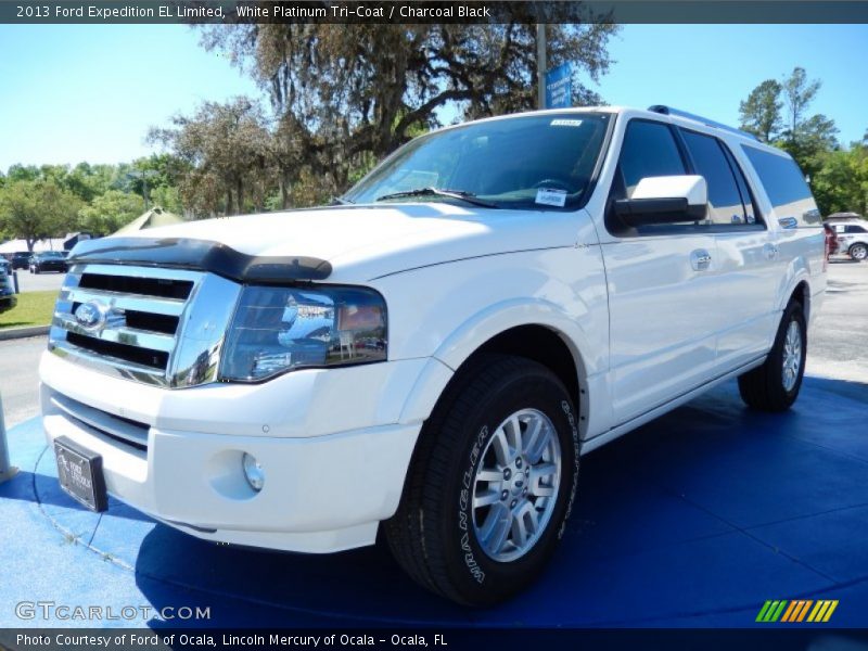 White Platinum Tri-Coat / Charcoal Black 2013 Ford Expedition EL Limited