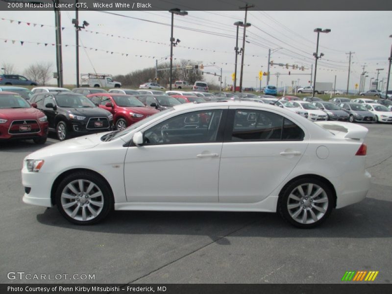 Wicked White / Black 2008 Mitsubishi Lancer GTS