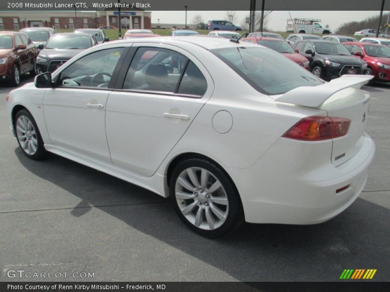 Wicked White / Black 2008 Mitsubishi Lancer GTS