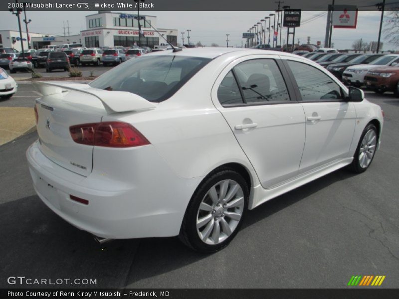 Wicked White / Black 2008 Mitsubishi Lancer GTS