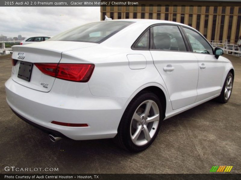 Glacier White Metallic / Chestnut Brown 2015 Audi A3 2.0 Premium quattro