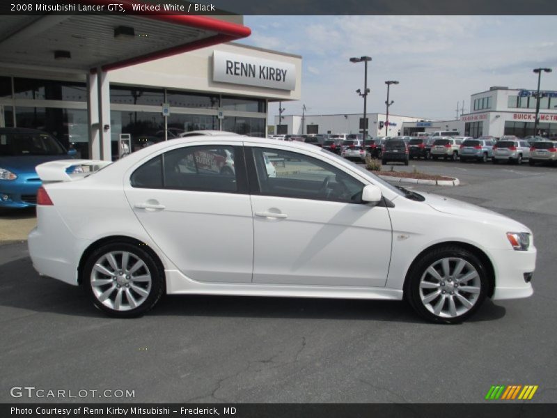 Wicked White / Black 2008 Mitsubishi Lancer GTS
