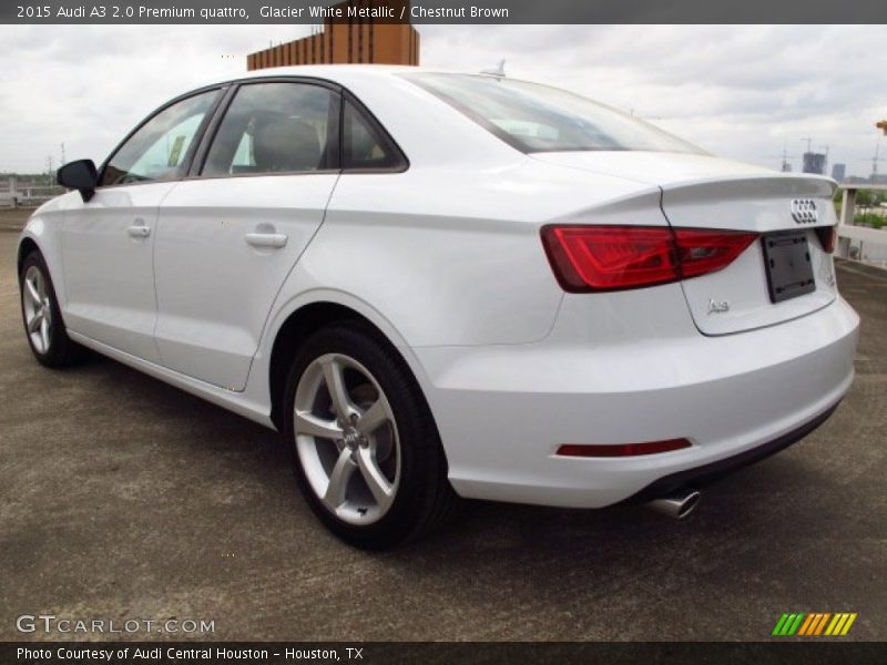 Glacier White Metallic / Chestnut Brown 2015 Audi A3 2.0 Premium quattro