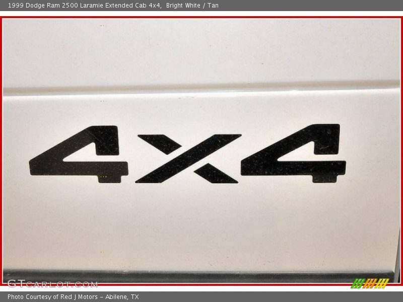 Bright White / Tan 1999 Dodge Ram 2500 Laramie Extended Cab 4x4