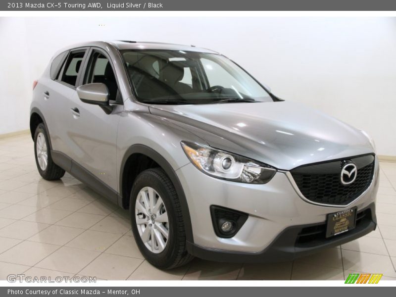 Liquid Silver / Black 2013 Mazda CX-5 Touring AWD