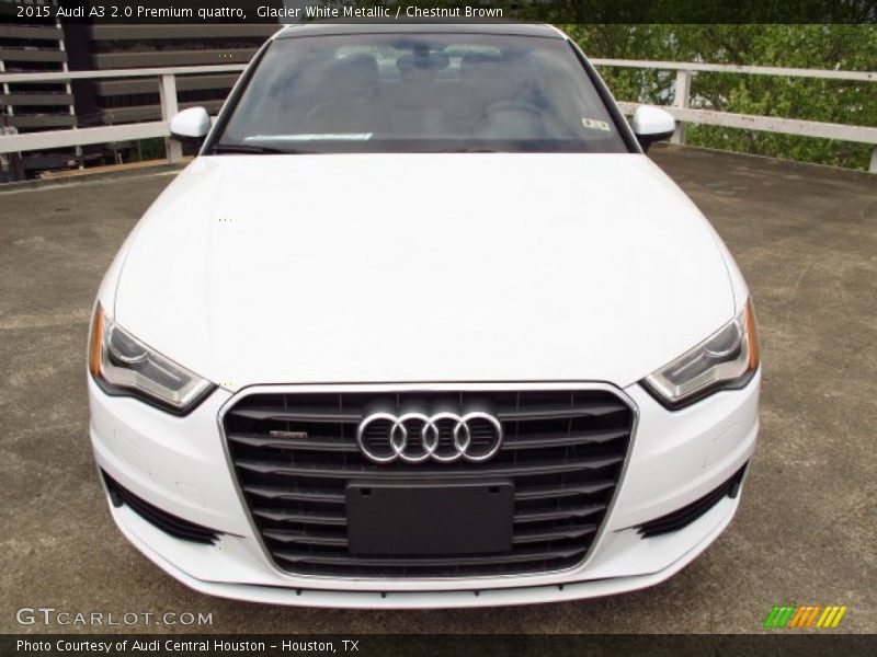 Glacier White Metallic / Chestnut Brown 2015 Audi A3 2.0 Premium quattro
