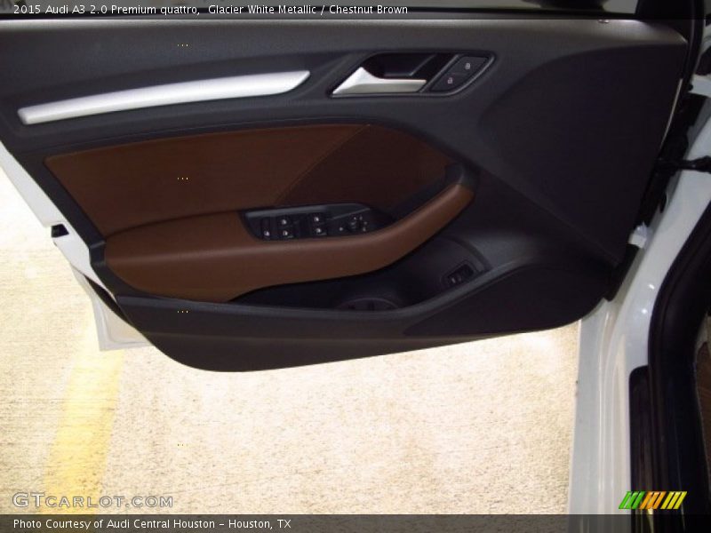 Glacier White Metallic / Chestnut Brown 2015 Audi A3 2.0 Premium quattro