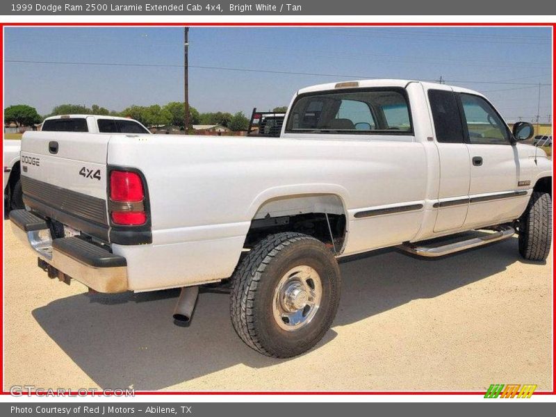 Bright White / Tan 1999 Dodge Ram 2500 Laramie Extended Cab 4x4