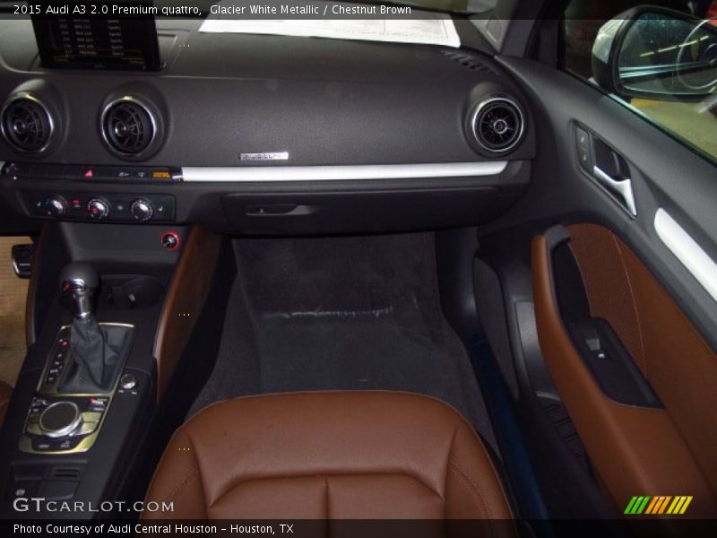 Glacier White Metallic / Chestnut Brown 2015 Audi A3 2.0 Premium quattro