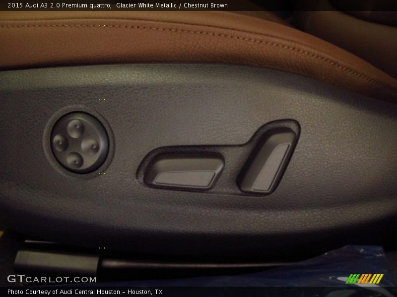 Glacier White Metallic / Chestnut Brown 2015 Audi A3 2.0 Premium quattro
