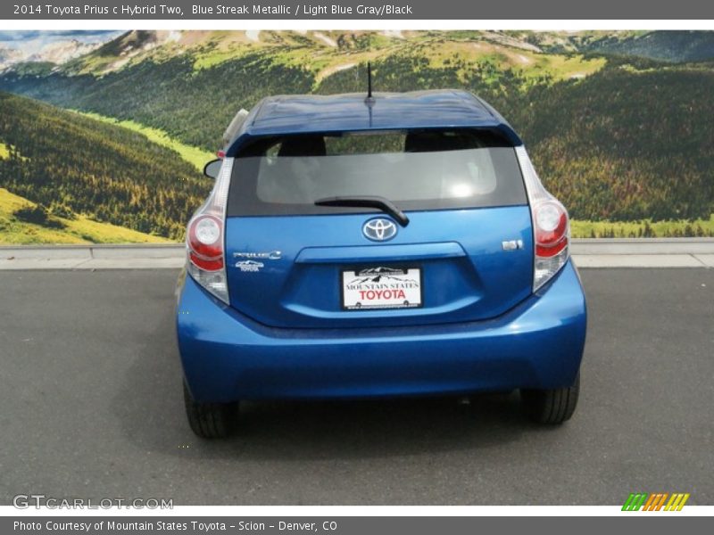 Blue Streak Metallic / Light Blue Gray/Black 2014 Toyota Prius c Hybrid Two