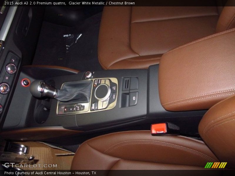 Glacier White Metallic / Chestnut Brown 2015 Audi A3 2.0 Premium quattro