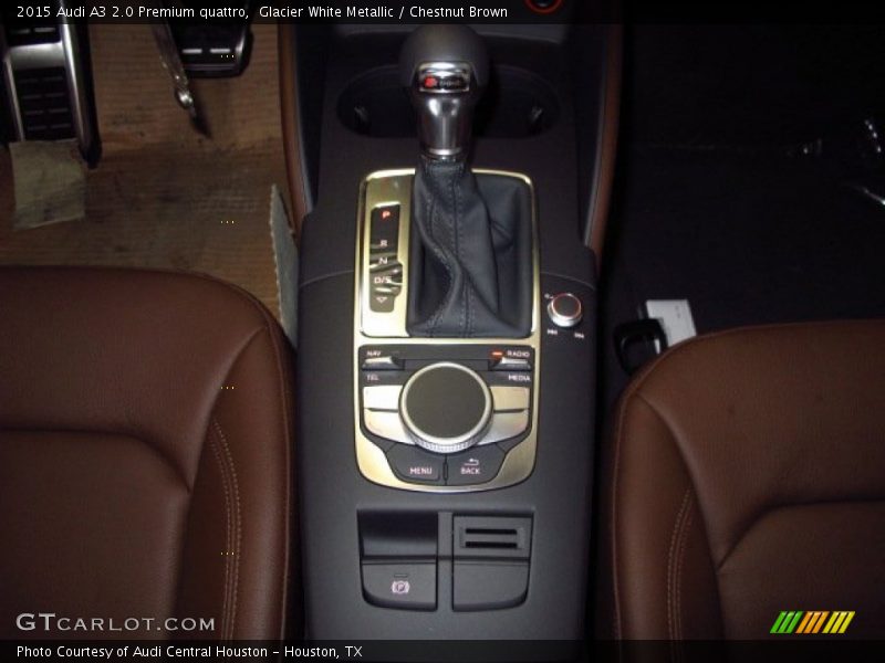 Glacier White Metallic / Chestnut Brown 2015 Audi A3 2.0 Premium quattro