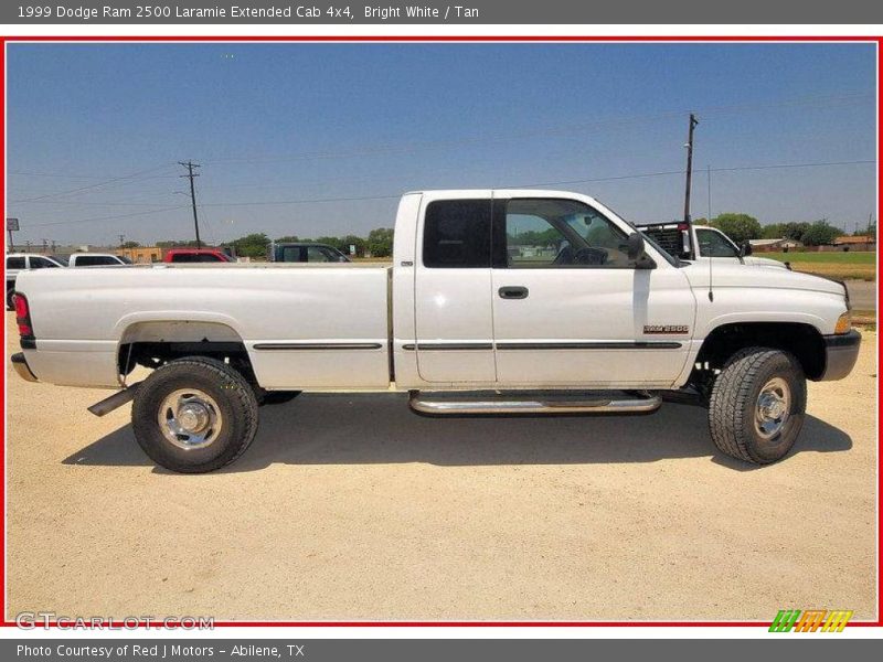 Bright White / Tan 1999 Dodge Ram 2500 Laramie Extended Cab 4x4