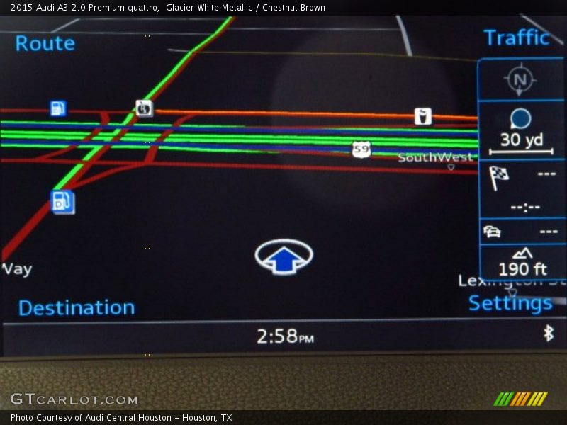 Glacier White Metallic / Chestnut Brown 2015 Audi A3 2.0 Premium quattro