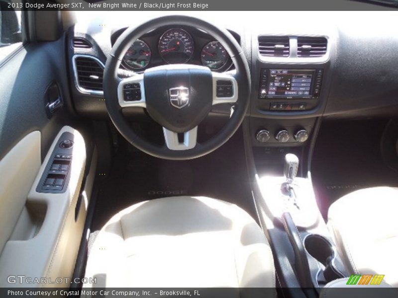 New Bright White / Black/Light Frost Beige 2013 Dodge Avenger SXT