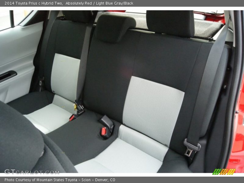 Absolutely Red / Light Blue Gray/Black 2014 Toyota Prius c Hybrid Two