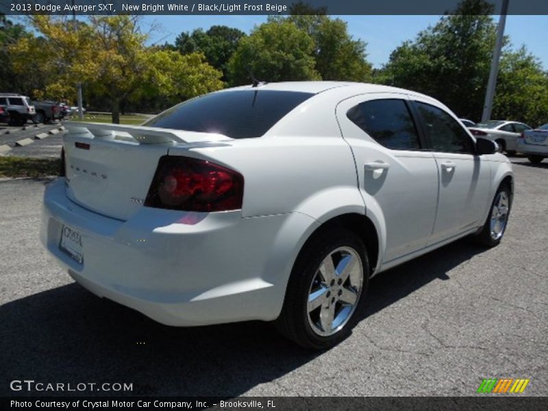 New Bright White / Black/Light Frost Beige 2013 Dodge Avenger SXT