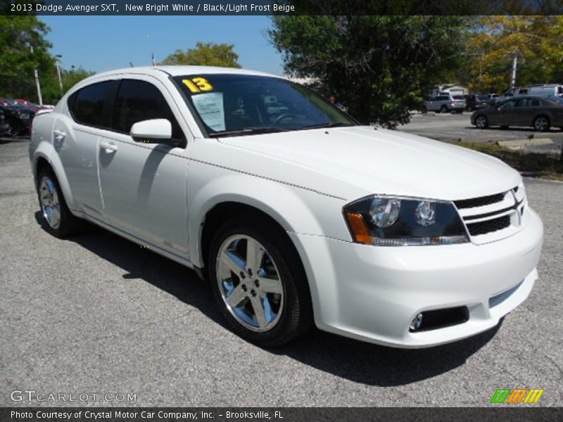 New Bright White / Black/Light Frost Beige 2013 Dodge Avenger SXT