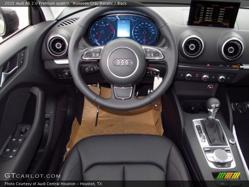 Monsoon Gray Metallic / Black 2015 Audi A3 2.0 Premium quattro