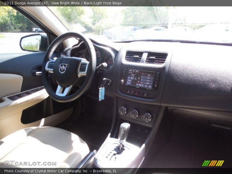 New Bright White / Black/Light Frost Beige 2013 Dodge Avenger SXT