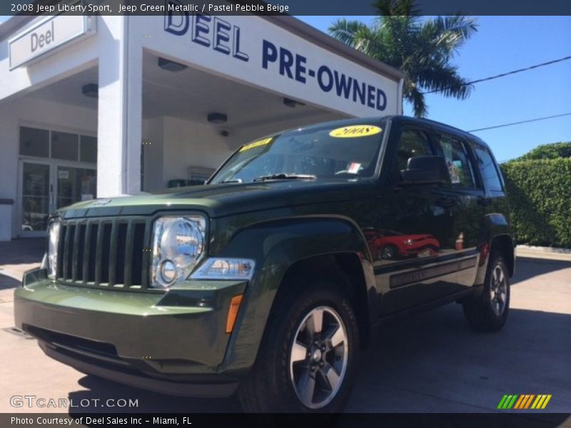 Jeep Green Metallic / Pastel Pebble Beige 2008 Jeep Liberty Sport