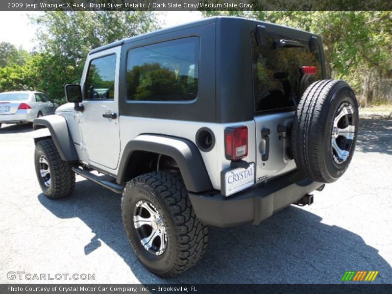 Bright Silver Metallic / Dark Slate Gray/Medium Slate Gray 2009 Jeep Wrangler X 4x4