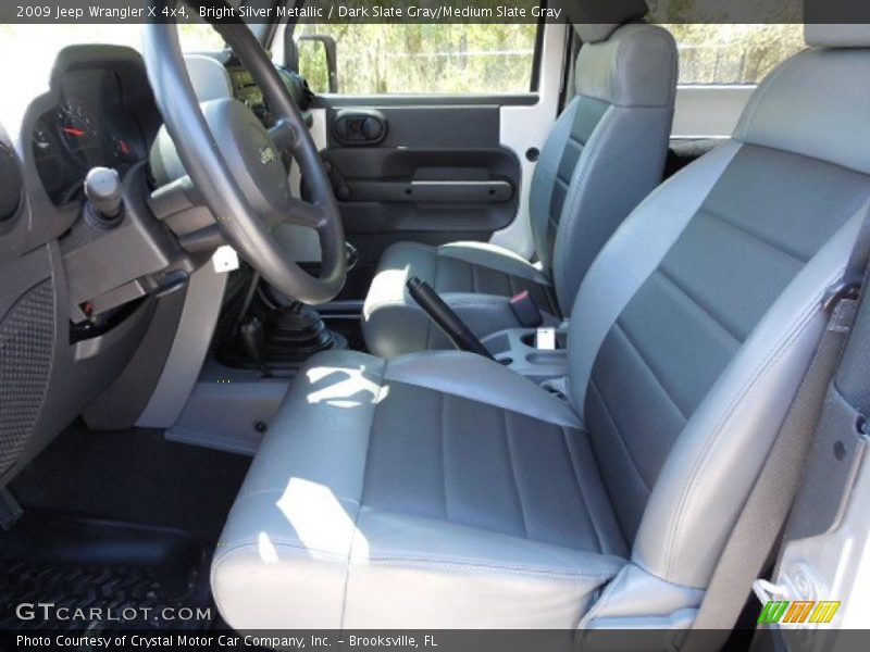Bright Silver Metallic / Dark Slate Gray/Medium Slate Gray 2009 Jeep Wrangler X 4x4