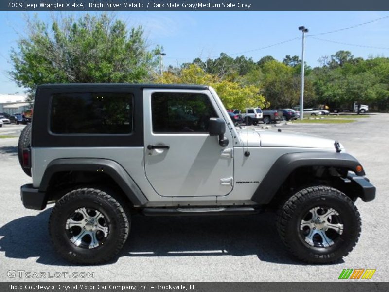 Bright Silver Metallic / Dark Slate Gray/Medium Slate Gray 2009 Jeep Wrangler X 4x4